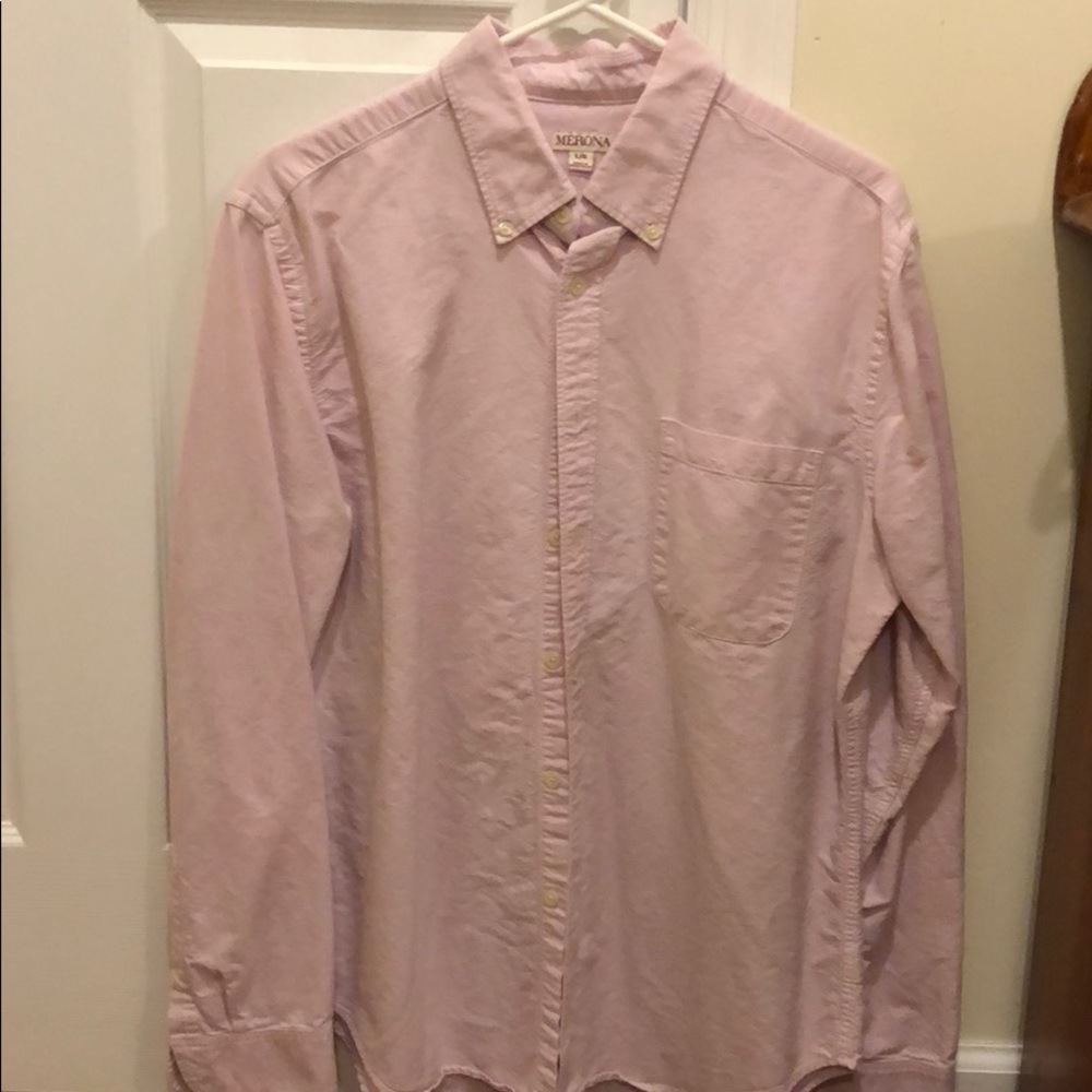 Merona men’s pink button down shirt